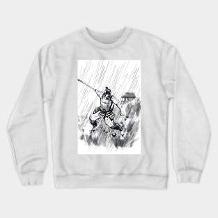 Samurai in the Rain Crewneck Sweatshirt